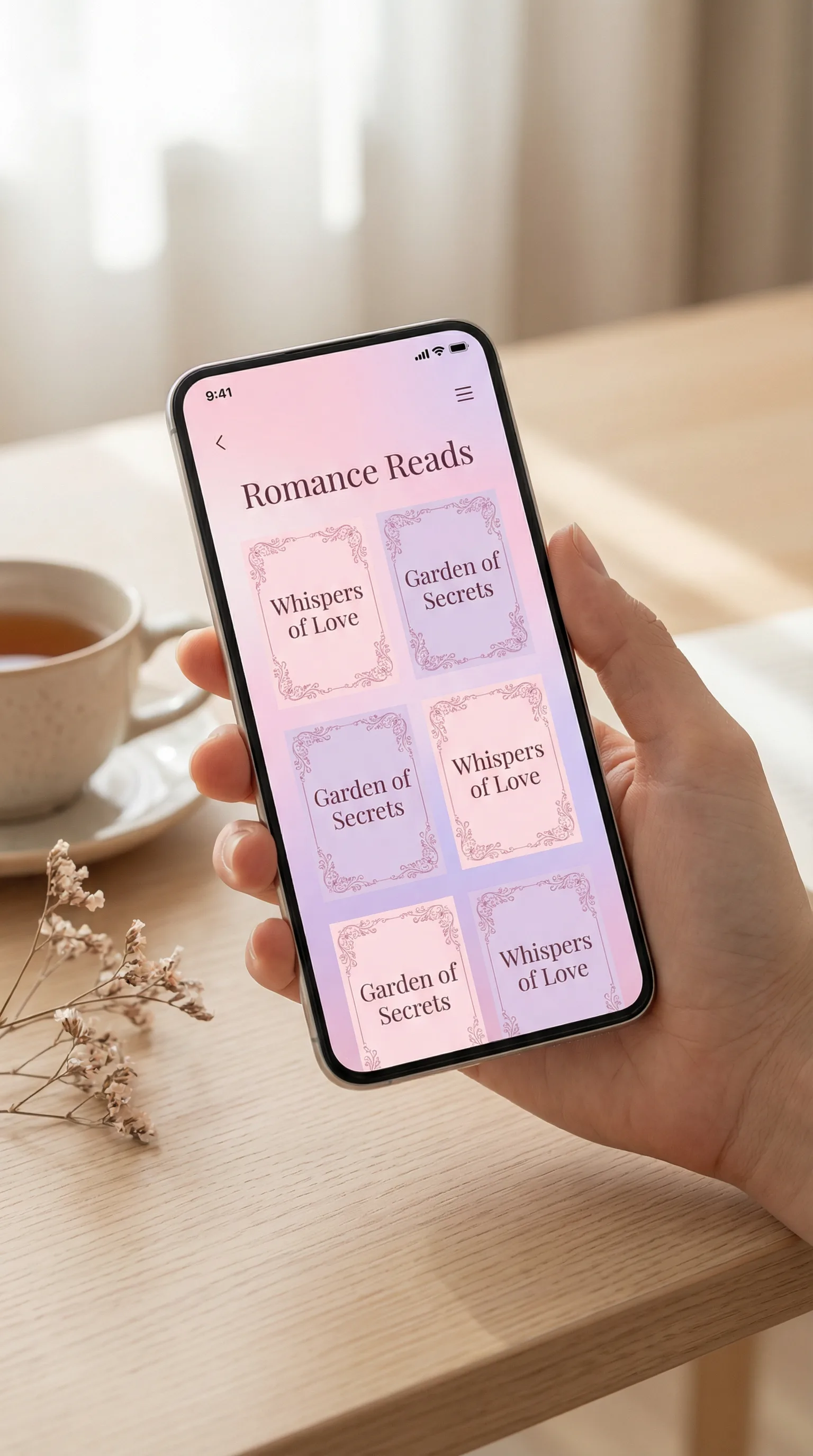 女性向纯爱 APP界面展示 - 移动端阅读体验